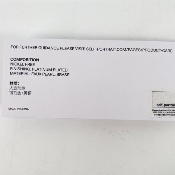 New with Box/Tag Self-Portrait Stacked Pearl Diamante Silver Bracelet - Picture 7 of 8